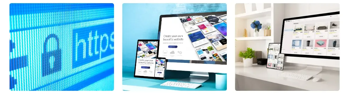 Blam Websites Franchise digital services showing secure websites and responsive design