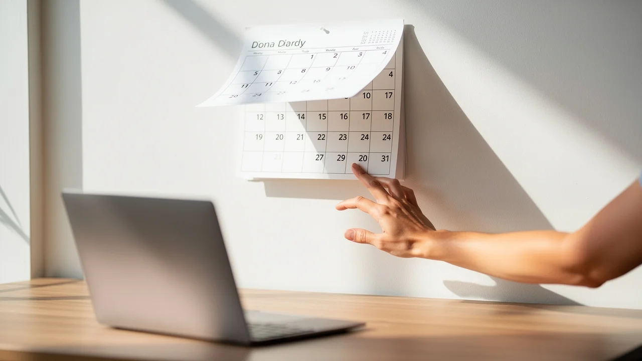 Franchisee planning Making Tax Digital quarterly deadlines on a wall calendar