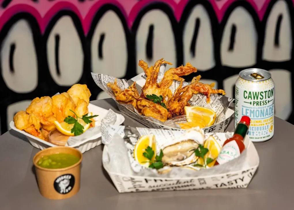 Wicked Fish seafood baskets - gluten-free fish and chips, burgers and dogs